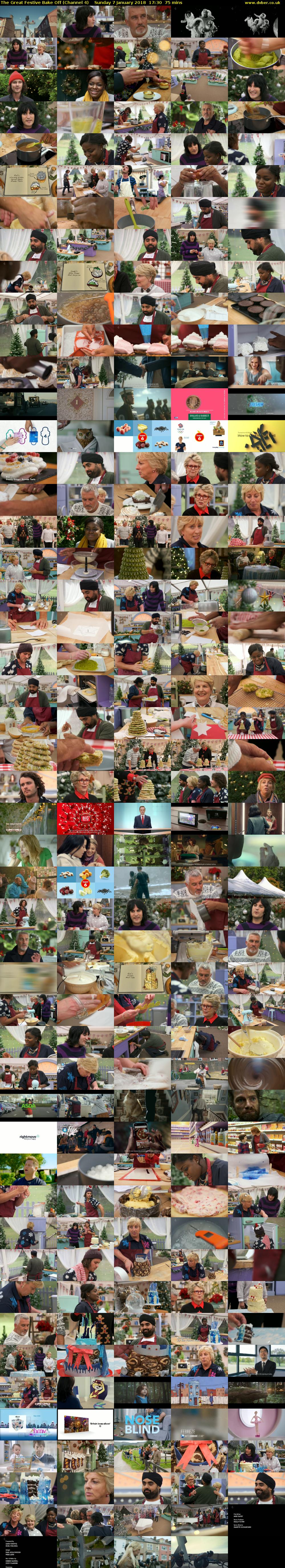 The Great Festive Bake Off (Channel 4) Sunday 7 January 2018 17:30 - 18:45