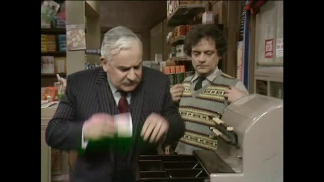 Arkwright opens the till|The classic overly eager till