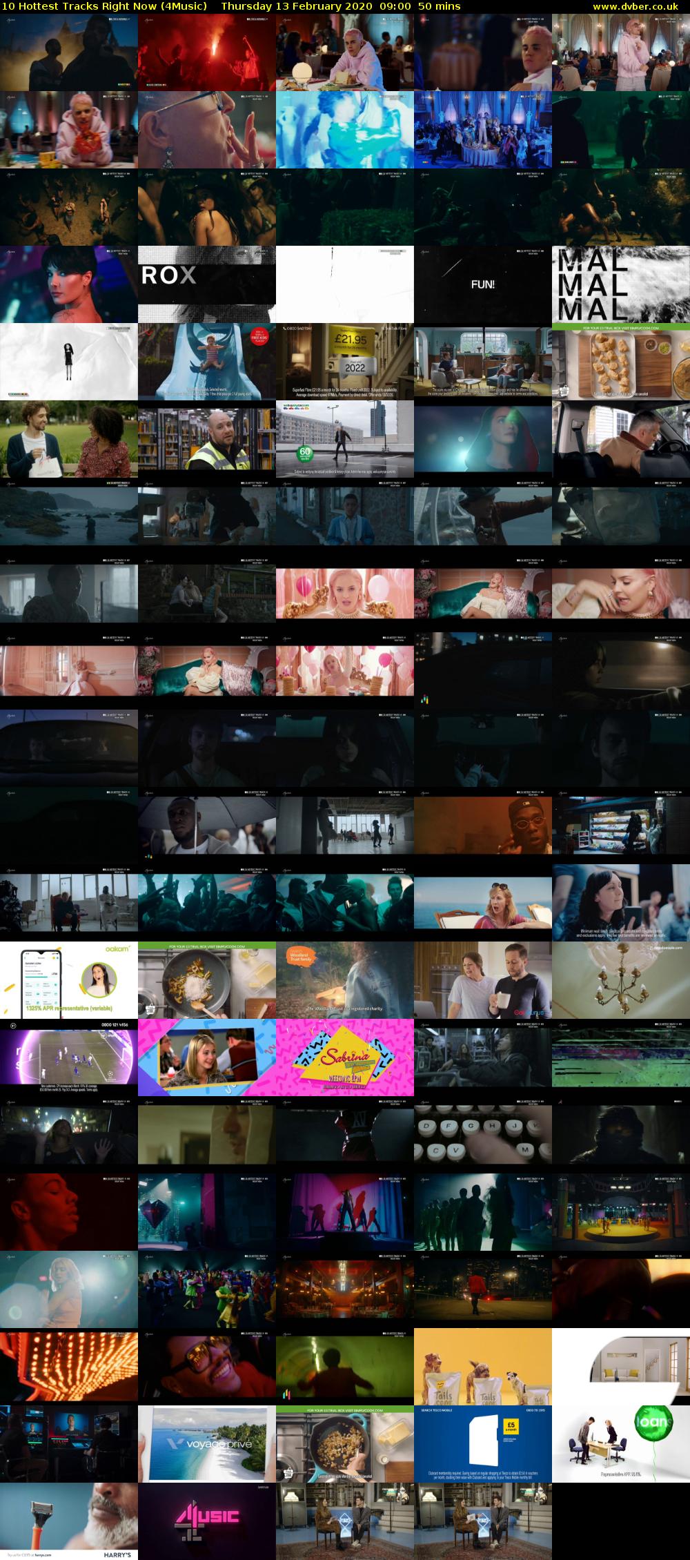 10 Hottest Tracks Right Now (4Music) Thursday 13 February 2020 09:00 - 09:50
