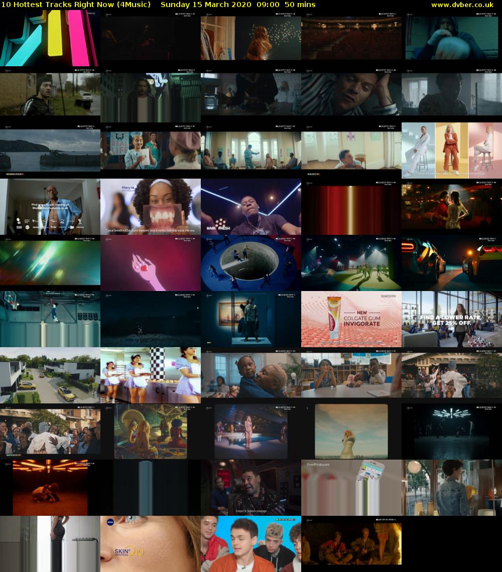 10 Hottest Tracks Right Now (4Music) Sunday 15 March 2020 09:00 - 09:50