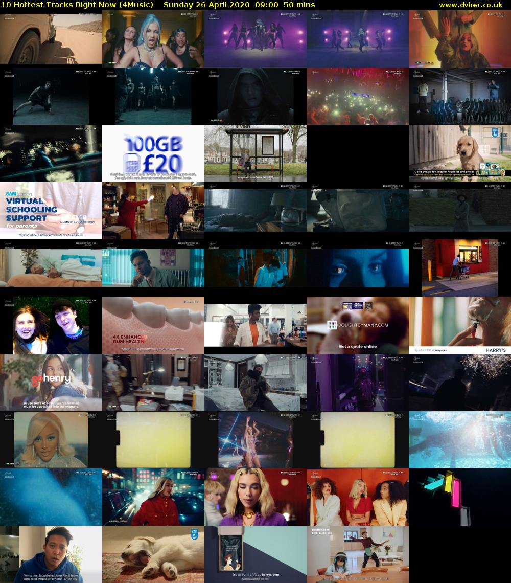 10 Hottest Tracks Right Now (4Music) Sunday 26 April 2020 09:00 - 09:50