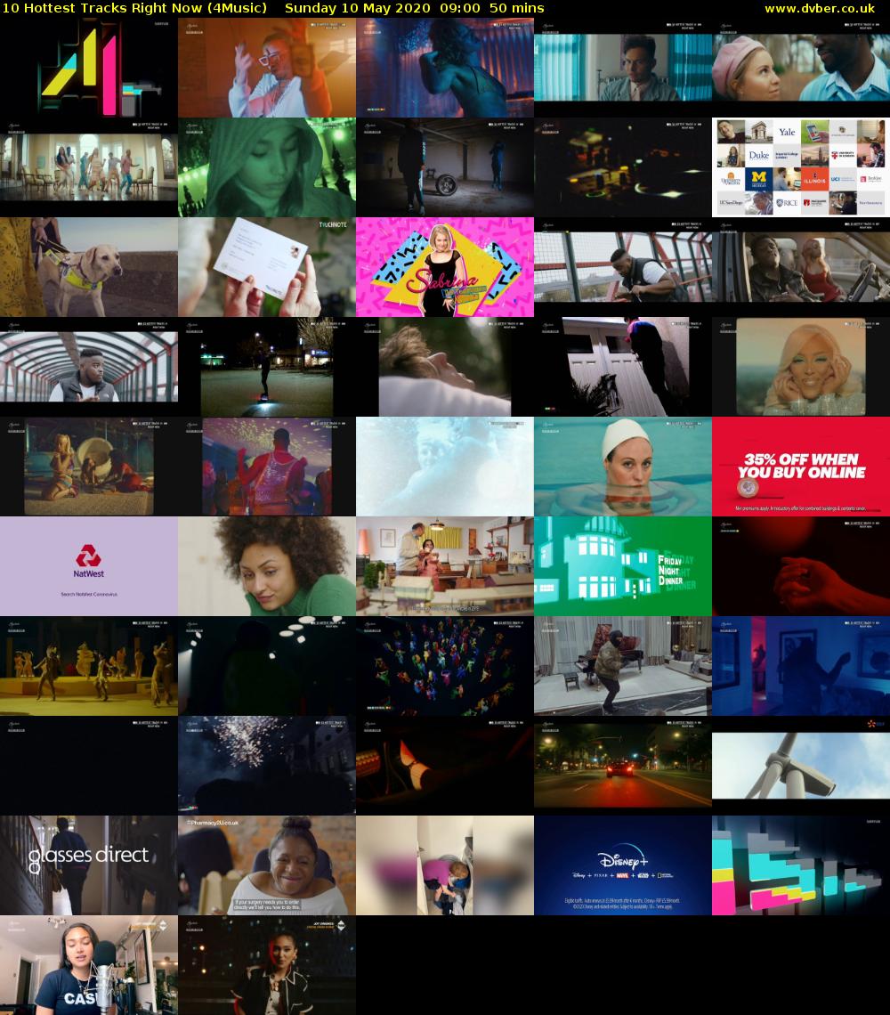 10 Hottest Tracks Right Now (4Music) Sunday 10 May 2020 09:00 - 09:50