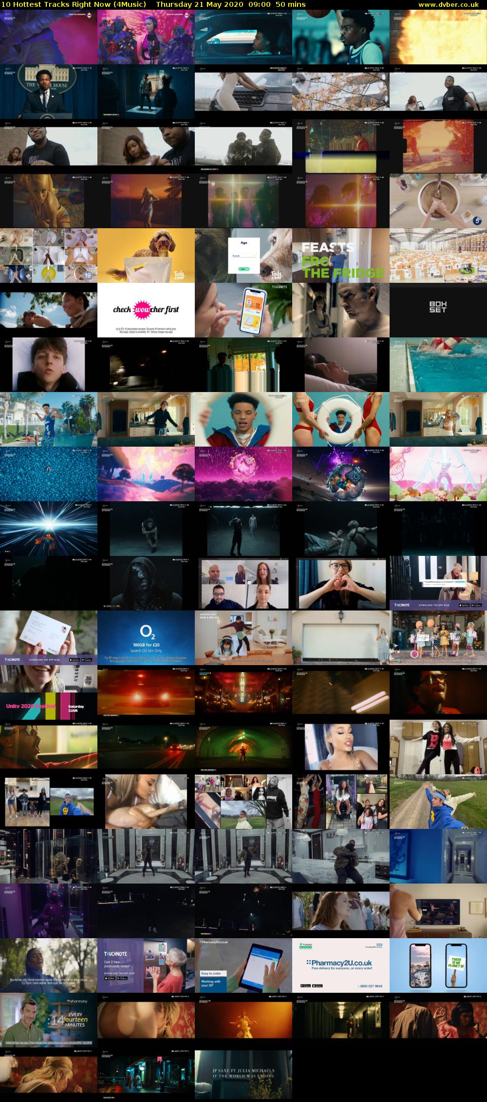 10 Hottest Tracks Right Now (4Music) Thursday 21 May 2020 09:00 - 09:50