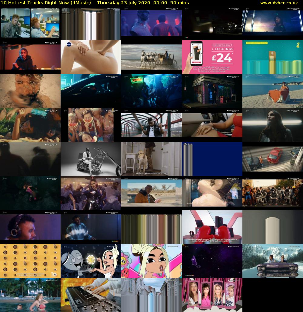 10 Hottest Tracks Right Now (4Music) Thursday 23 July 2020 09:00 - 09:50