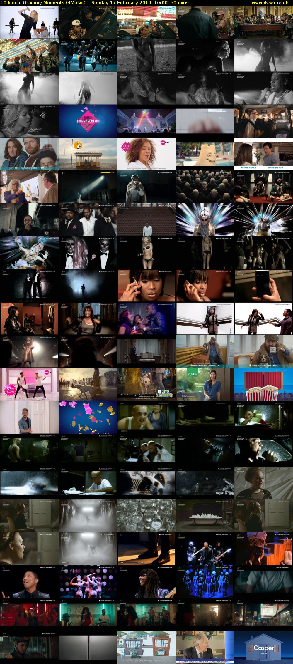 10 Iconic Grammy Moments (4Music) Sunday 17 February 2019 10:00 - 10:50