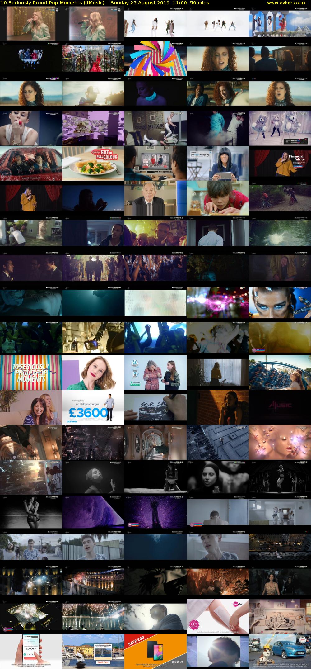 10 Seriously Proud Pop Moments (4Music) Sunday 25 August 2019 11:00 - 11:50