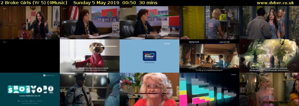 2 Broke Girls (Yr 5) (4Music) Sunday 5 May 2019 00:50 - 01:20