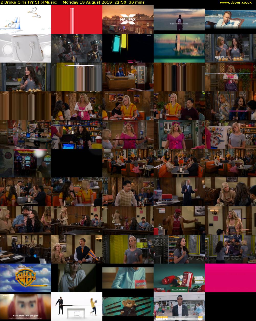 2 Broke Girls (Yr 5) (4Music) Monday 19 August 2019 22:50 - 23:20