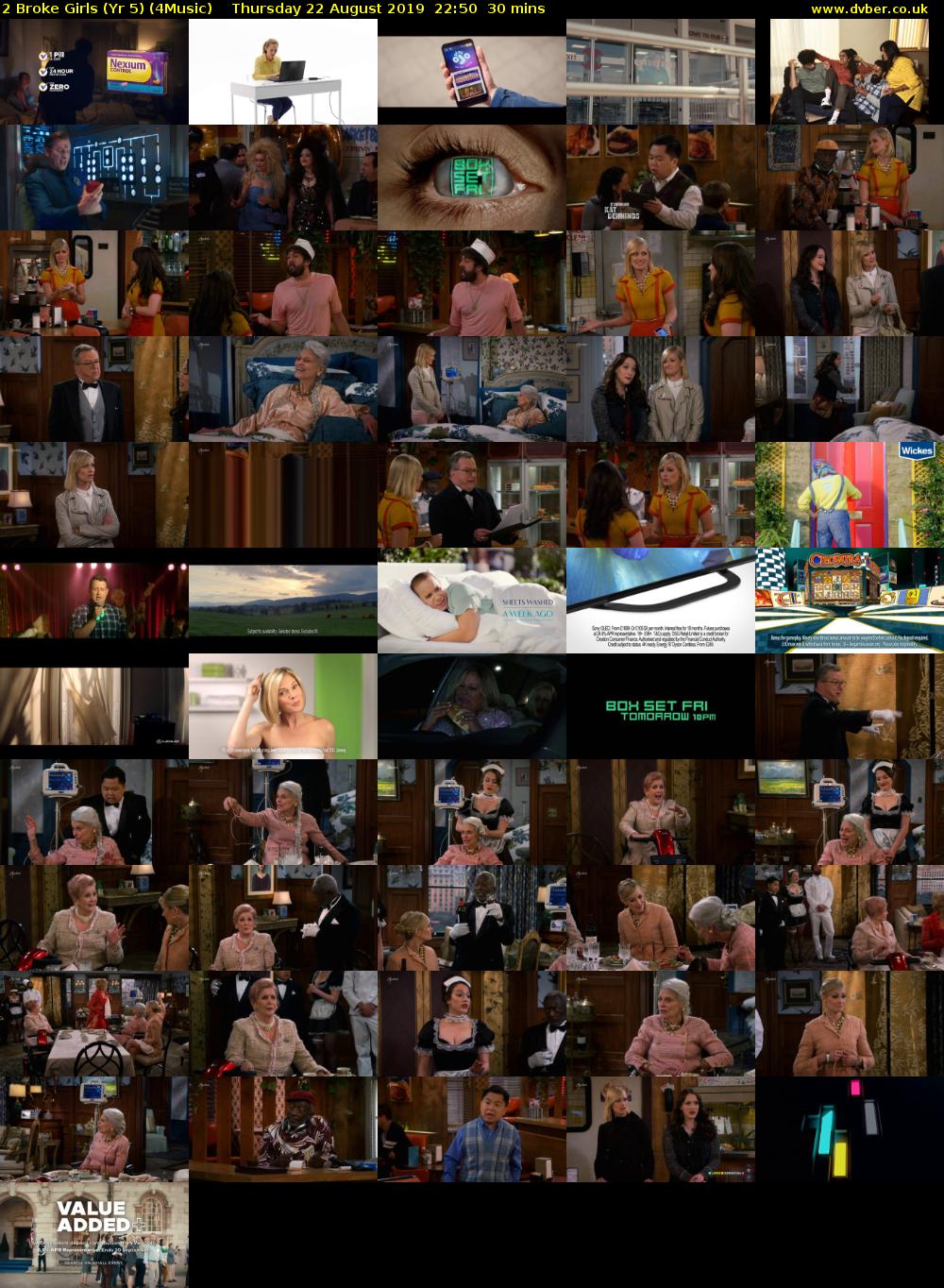 2 Broke Girls (Yr 5) (4Music) Thursday 22 August 2019 22:50 - 23:20