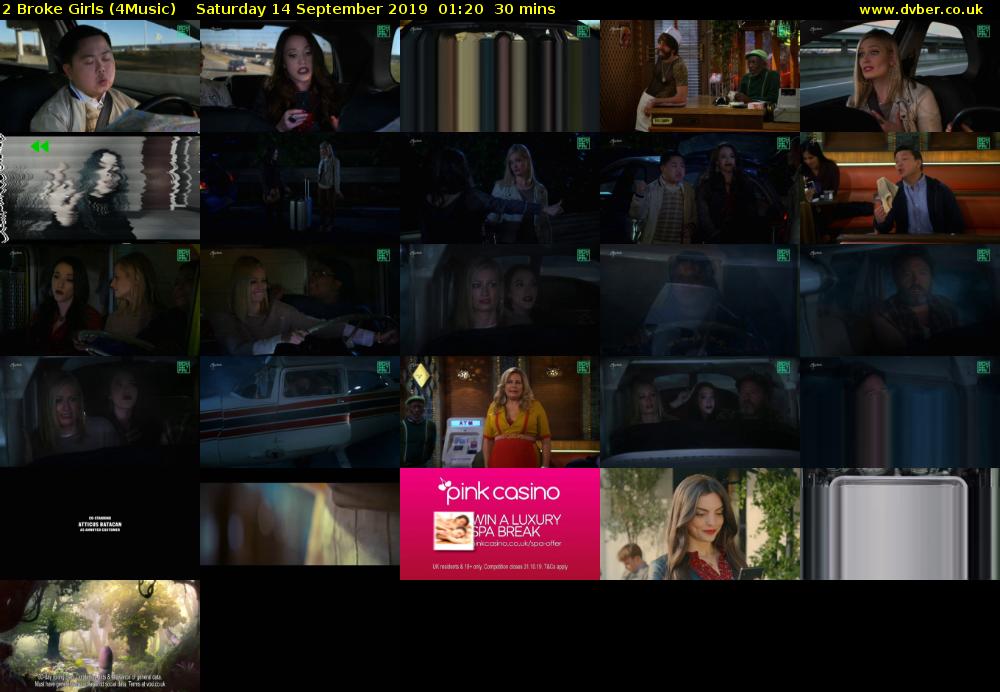 2 Broke Girls (4Music) Saturday 14 September 2019 01:20 - 01:50