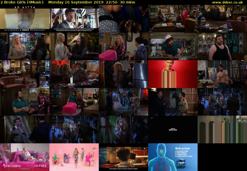 2 Broke Girls (4Music) Monday 16 September 2019 22:50 - 23:20