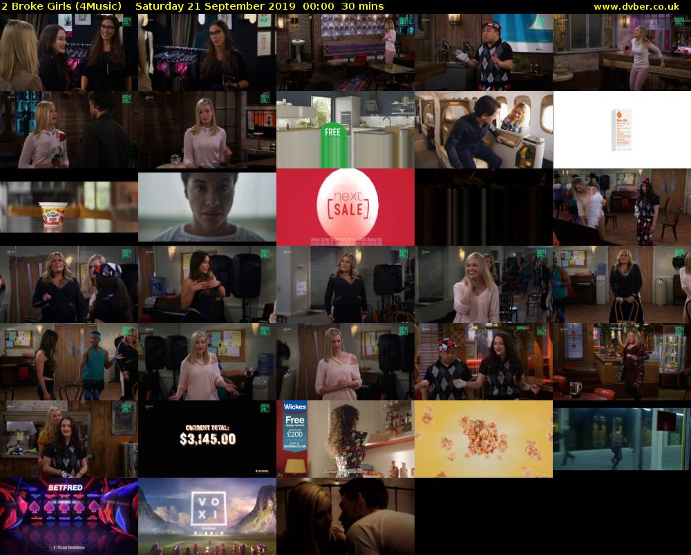2 Broke Girls (4Music) Saturday 21 September 2019 00:00 - 00:30