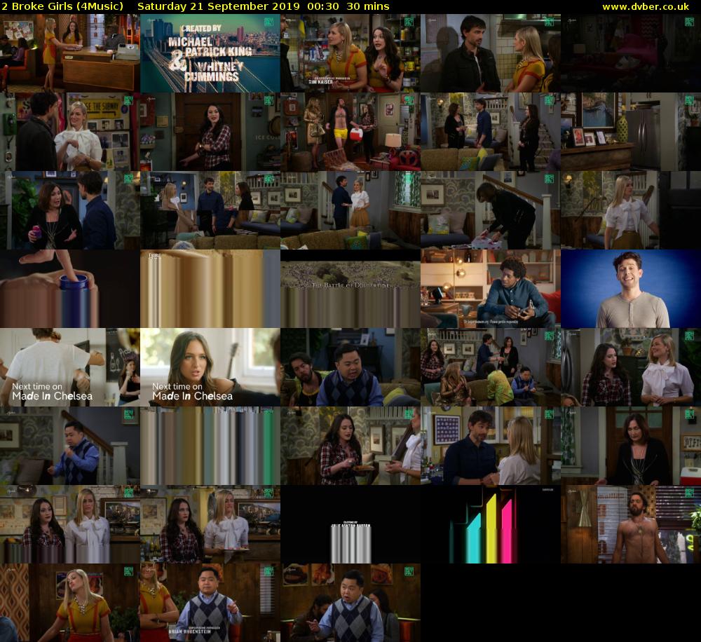 2 Broke Girls (4Music) Saturday 21 September 2019 00:30 - 01:00