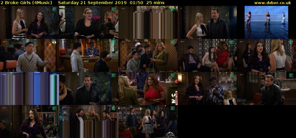2 Broke Girls (4Music) Saturday 21 September 2019 01:50 - 02:15