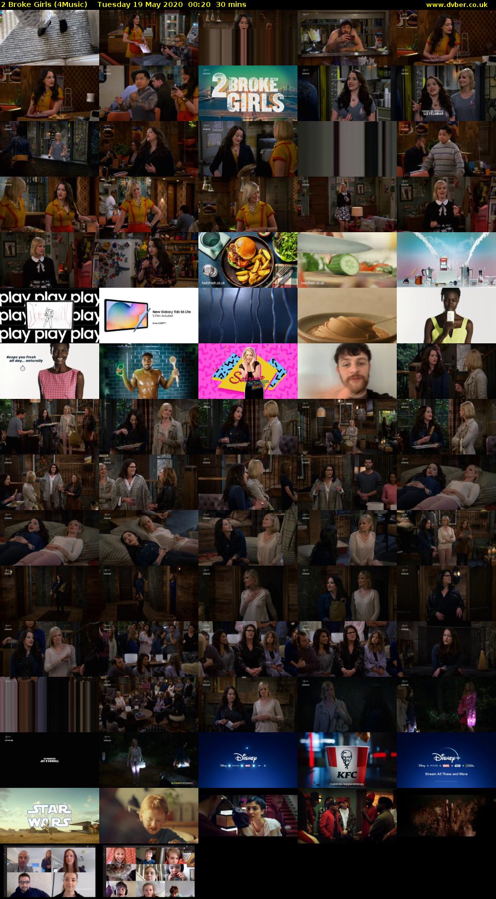 2 Broke Girls (4Music) Tuesday 19 May 2020 00:20 - 00:50
