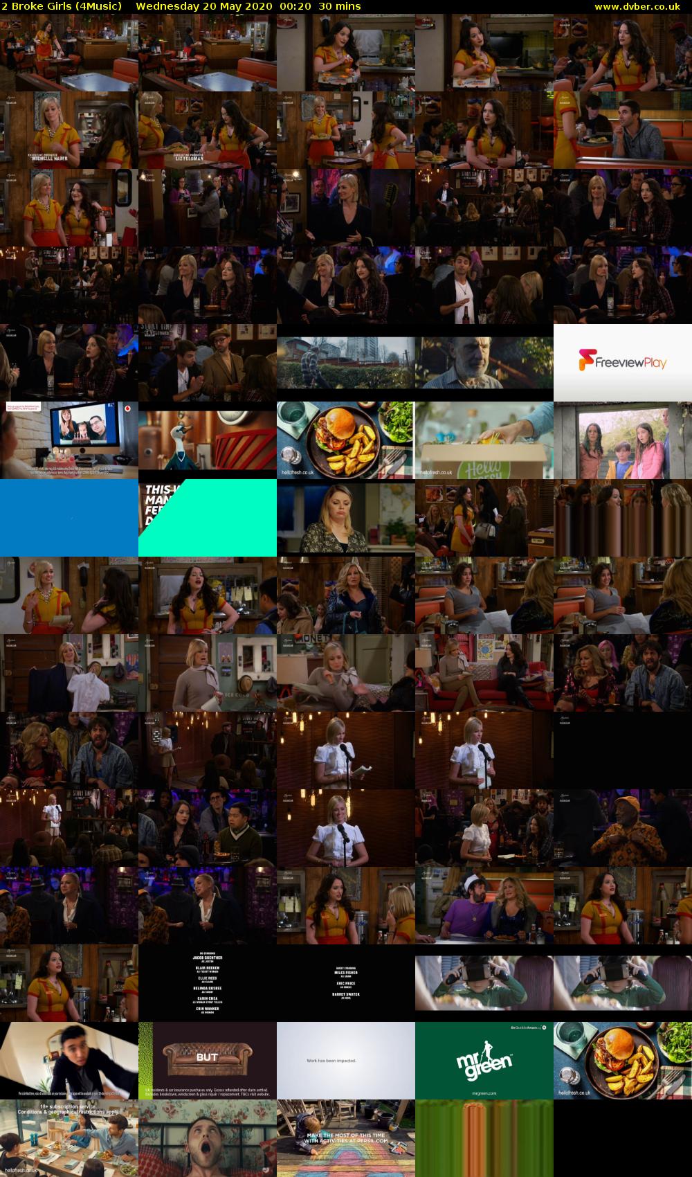 2 Broke Girls (4Music) Wednesday 20 May 2020 00:20 - 00:50