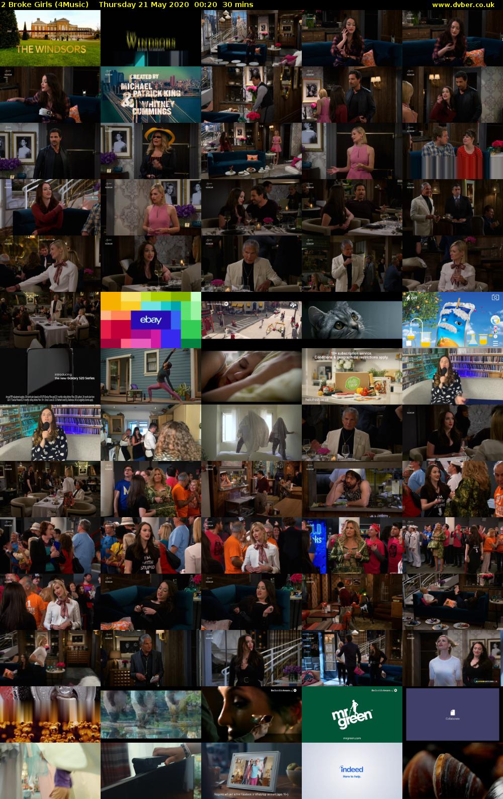 2 Broke Girls (4Music) Thursday 21 May 2020 00:20 - 00:50