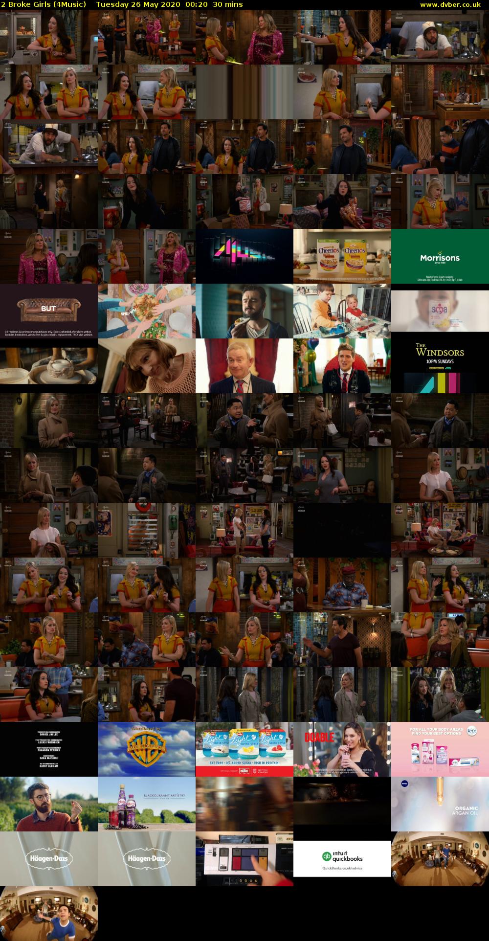 2 Broke Girls (4Music) Tuesday 26 May 2020 00:20 - 00:50