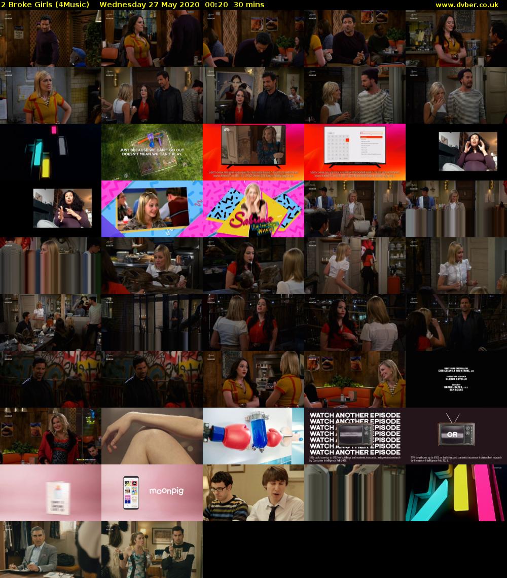 2 Broke Girls (4Music) Wednesday 27 May 2020 00:20 - 00:50