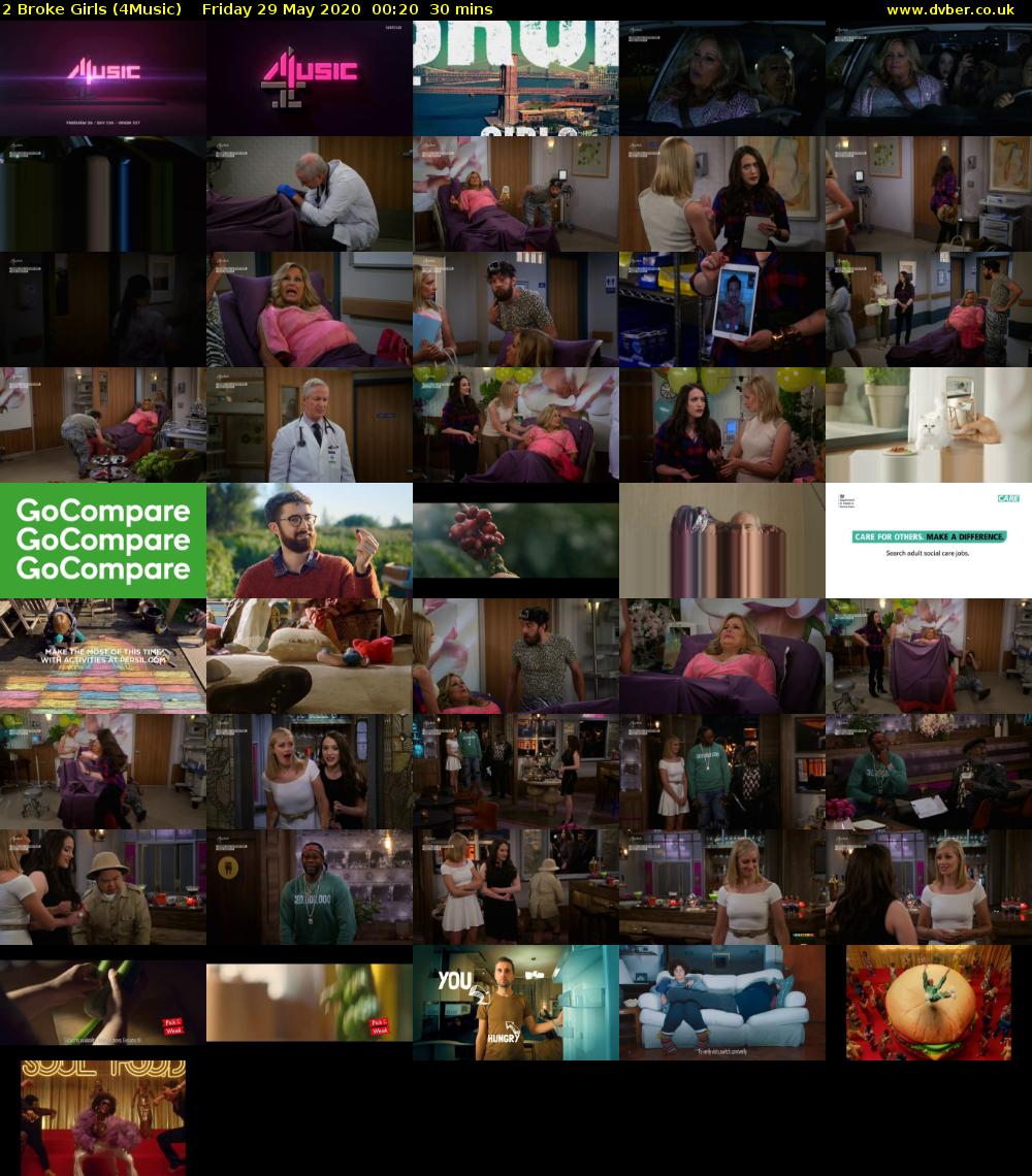 2 Broke Girls (4Music) Friday 29 May 2020 00:20 - 00:50