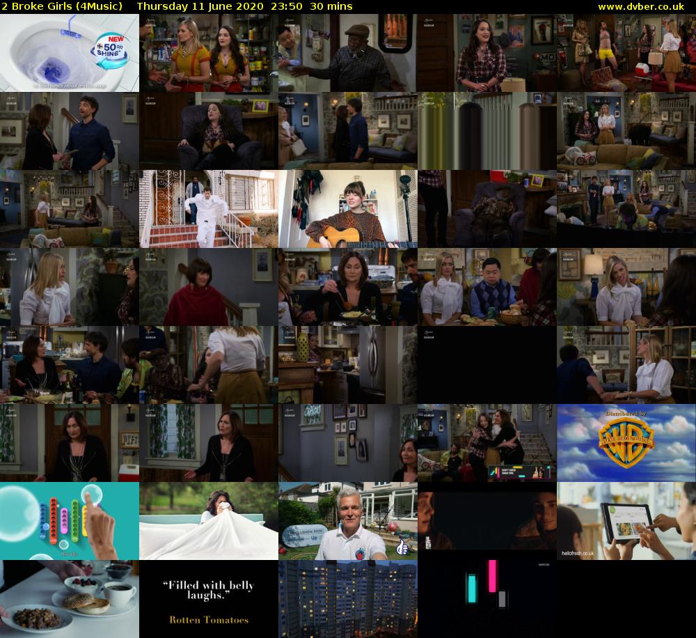 2 Broke Girls (4Music) Thursday 11 June 2020 23:50 - 00:20