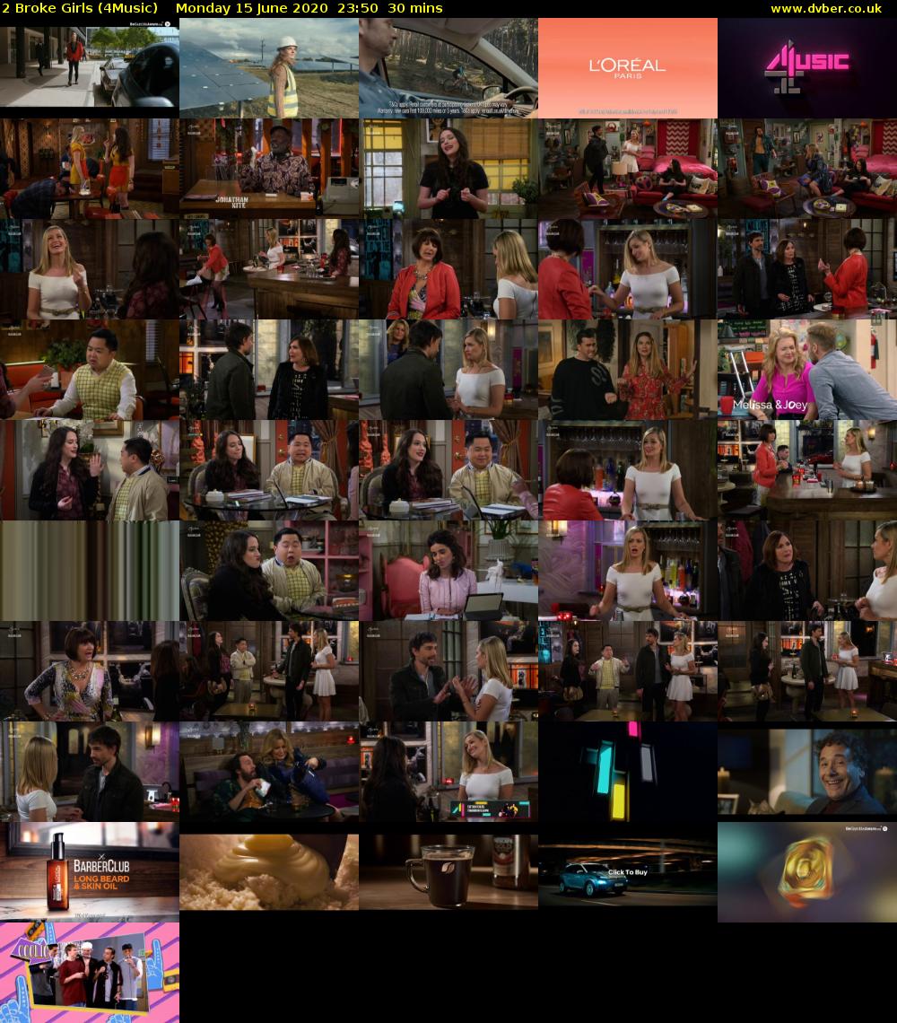 2 Broke Girls (4Music) Monday 15 June 2020 23:50 - 00:20