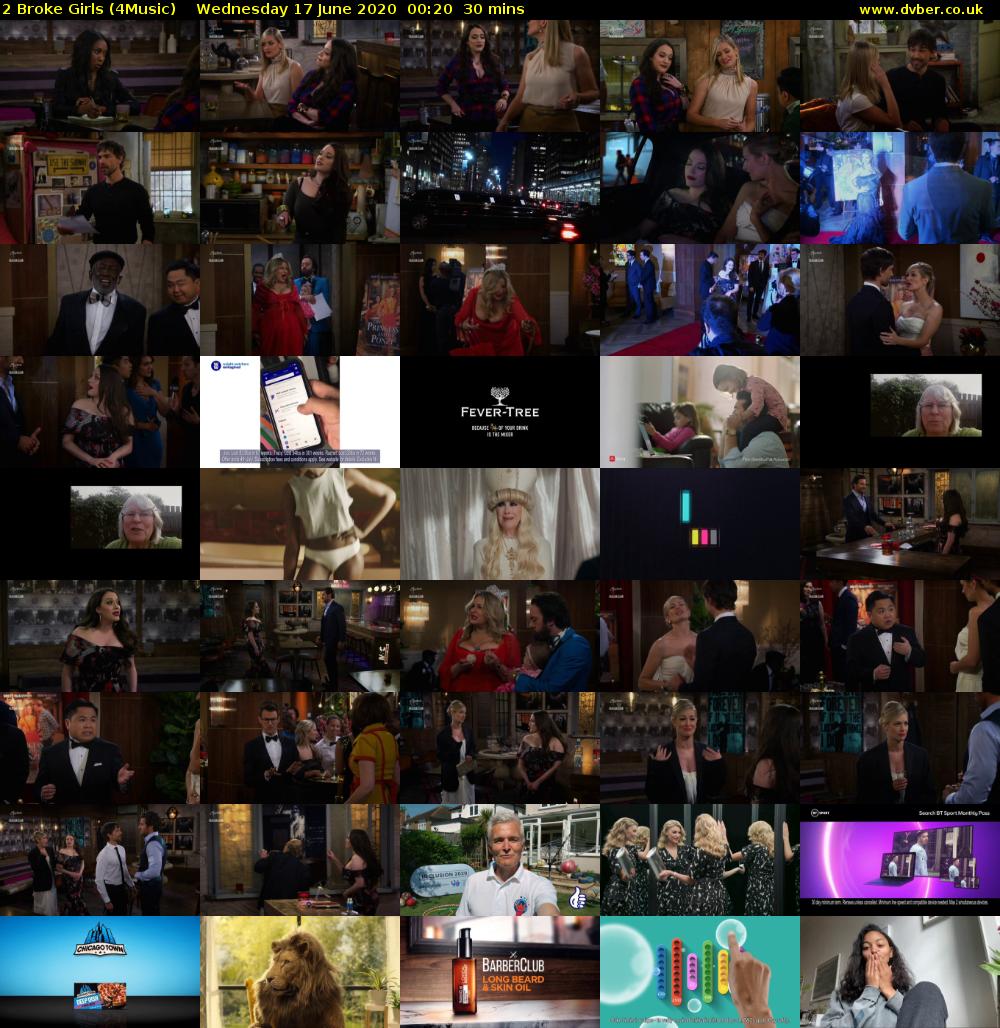 2 Broke Girls (4Music) Wednesday 17 June 2020 00:20 - 00:50