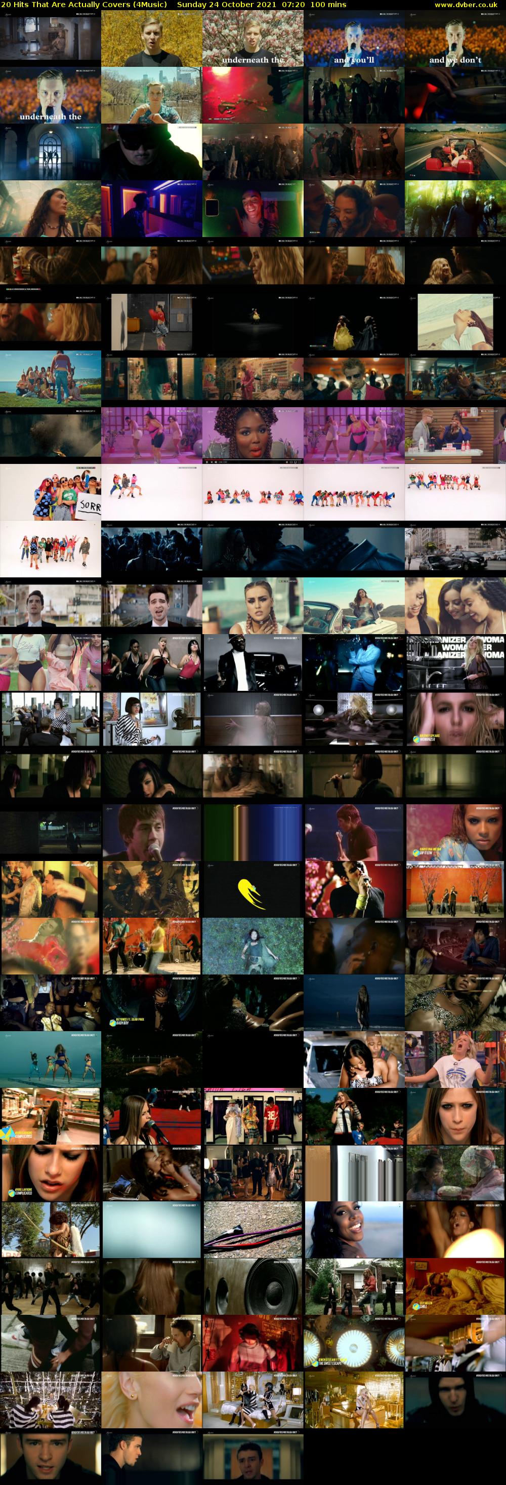 20 Hits That Are Actually Covers (4Music) Sunday 24 October 2021 07:20 - 09:00