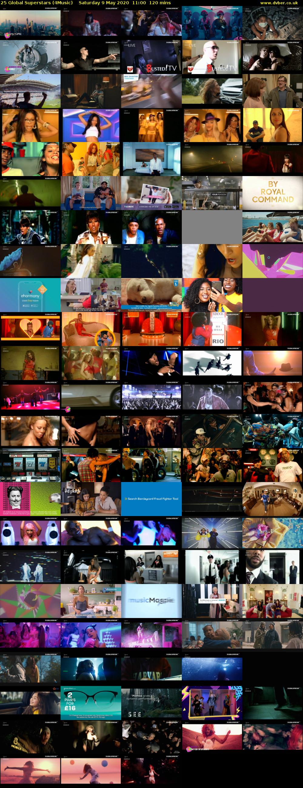 25 Global Superstars (4Music) Saturday 9 May 2020 11:00 - 13:00