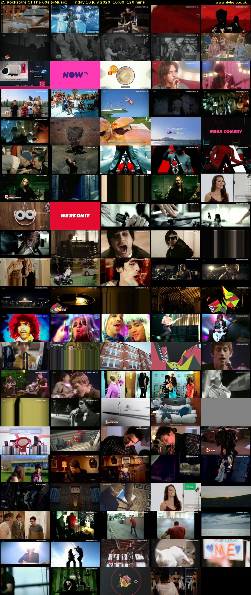 25 Rockstars Of The 00s (4Music) Friday 10 July 2020 10:00 - 12:00