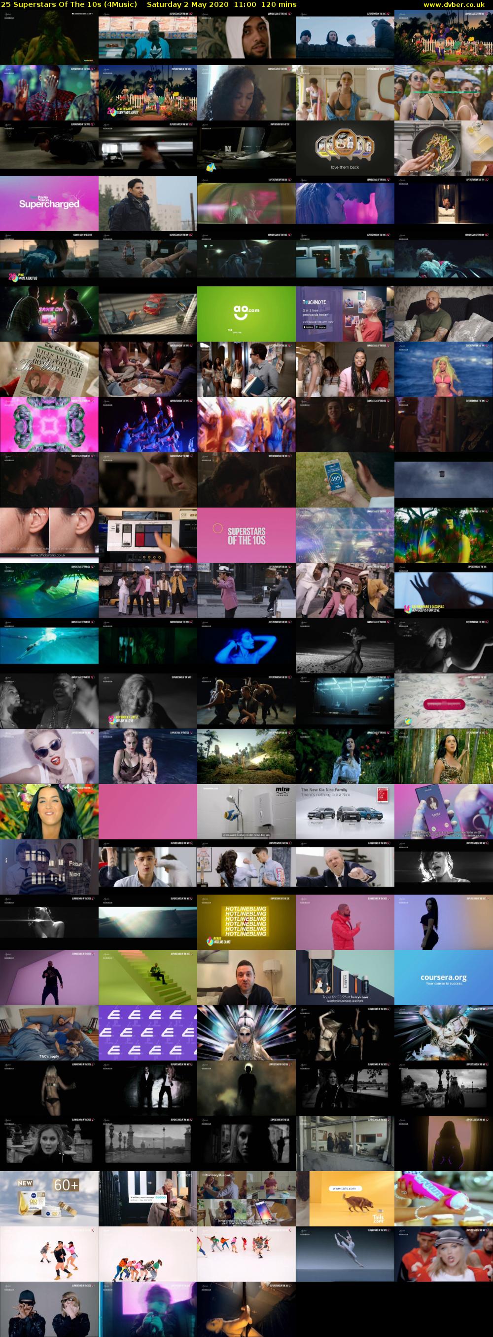 25 Superstars Of The 10s (4Music) Saturday 2 May 2020 11:00 - 13:00