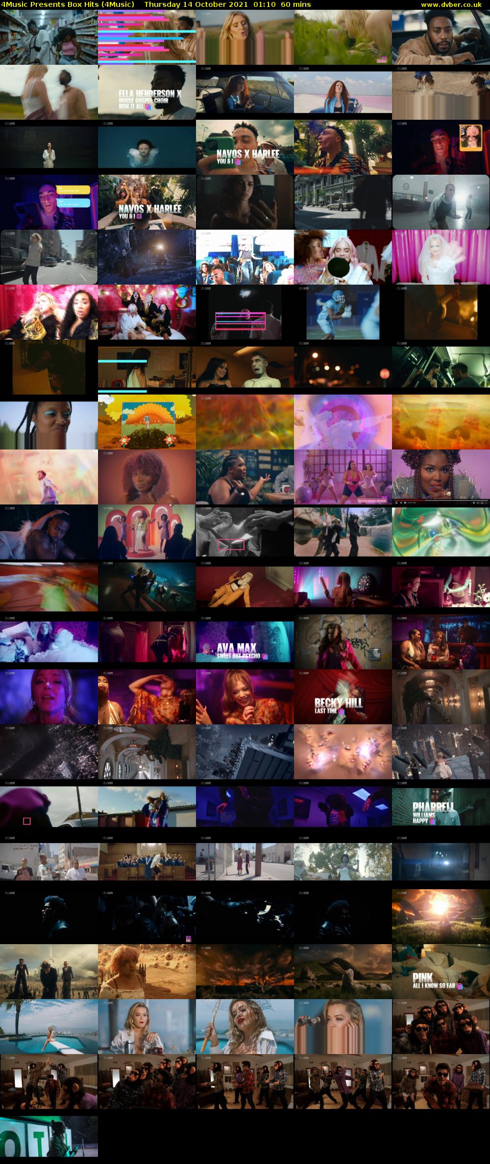 4Music Presents Box Hits (4Music) Thursday 14 October 2021 01:10 - 02:10