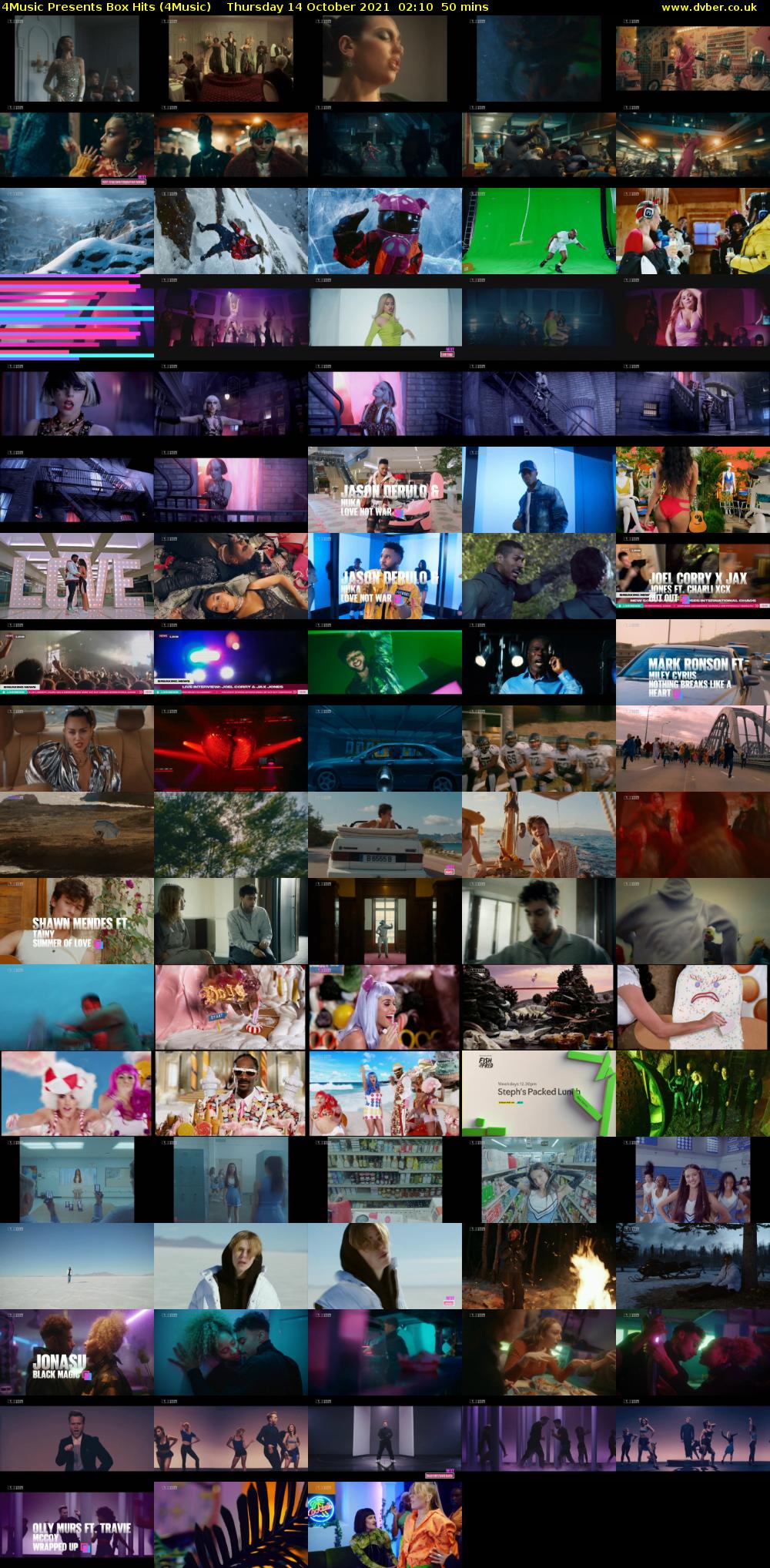 4Music Presents Box Hits (4Music) Thursday 14 October 2021 02:10 - 03:00