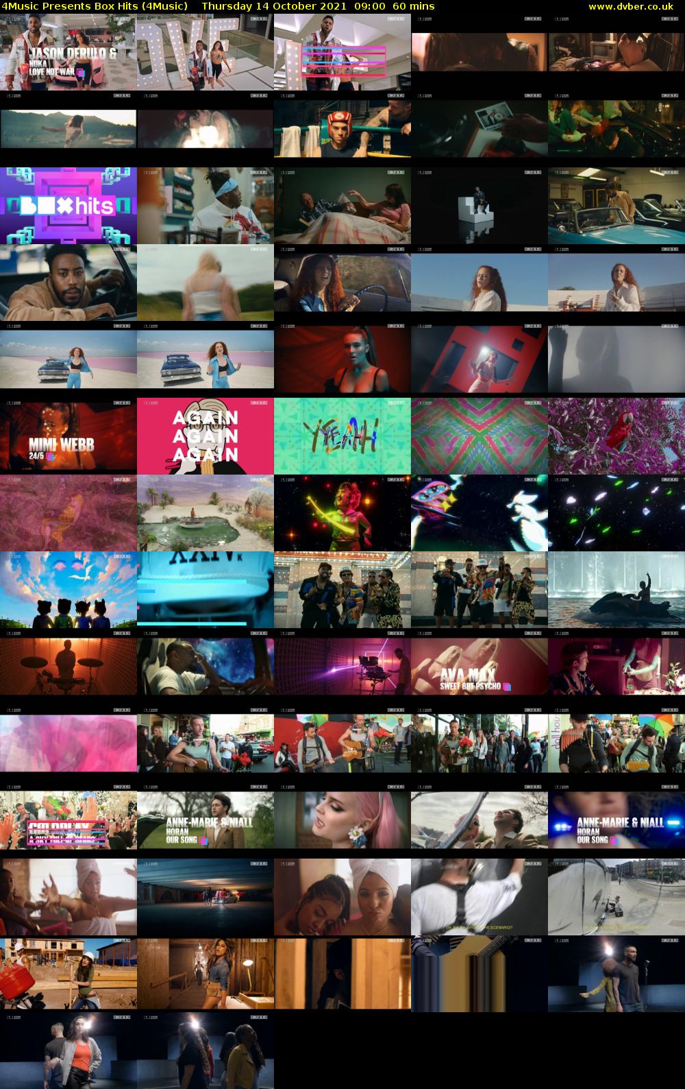 4Music Presents Box Hits (4Music) Thursday 14 October 2021 09:00 - 10:00