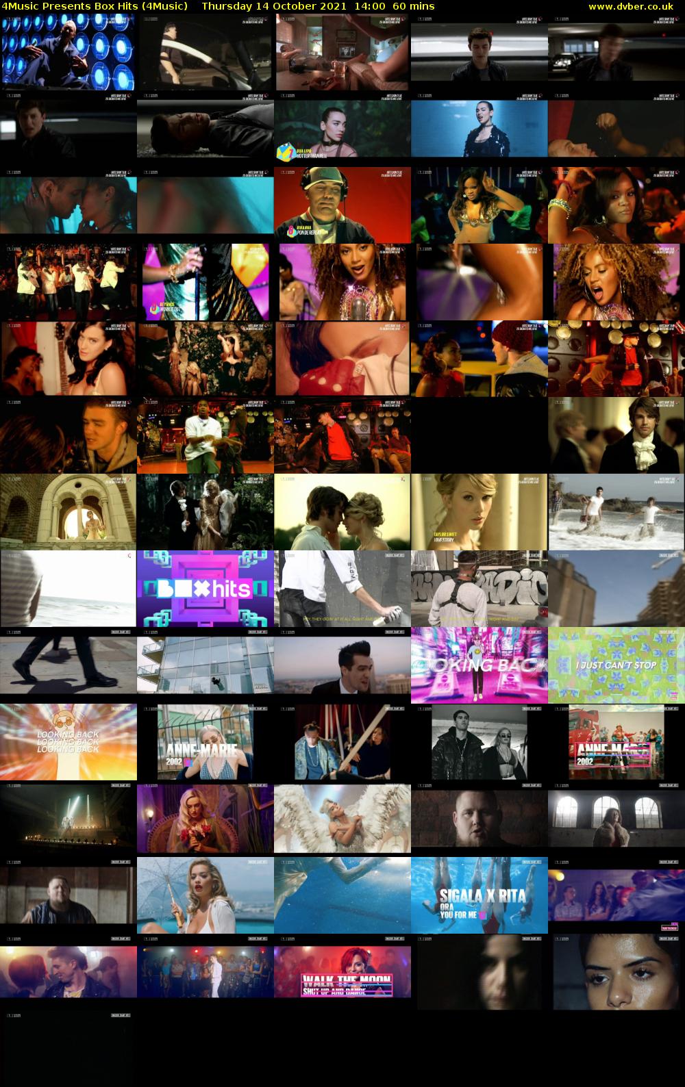 4Music Presents Box Hits (4Music) Thursday 14 October 2021 14:00 - 15:00