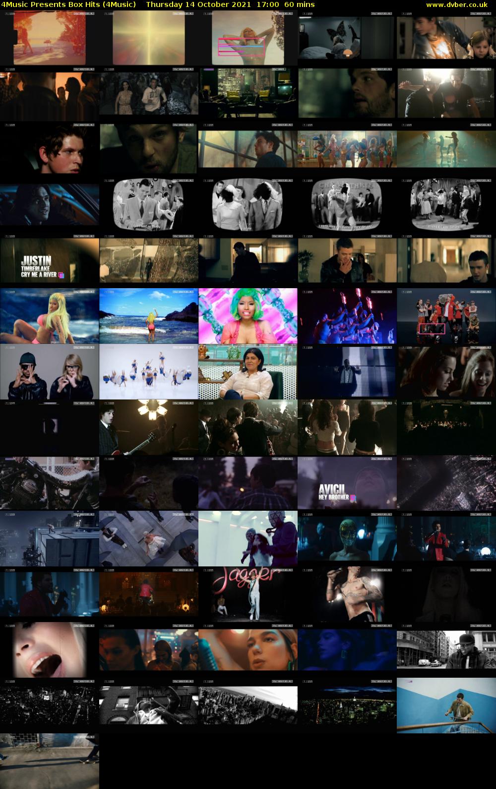 4Music Presents Box Hits (4Music) Thursday 14 October 2021 17:00 - 18:00