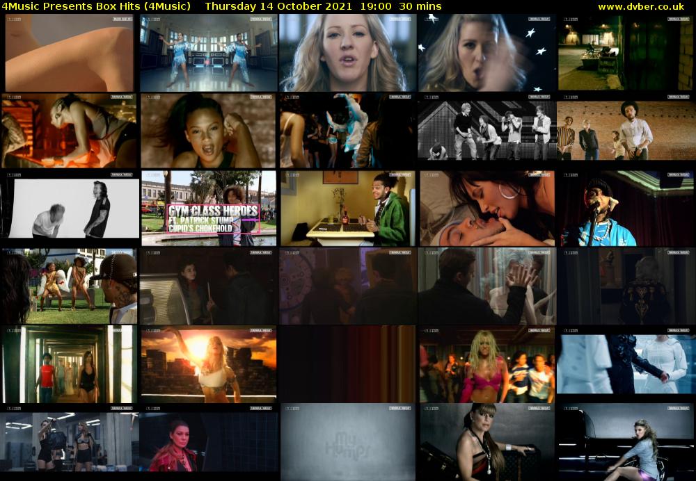 4Music Presents Box Hits (4Music) Thursday 14 October 2021 19:00 - 19:30