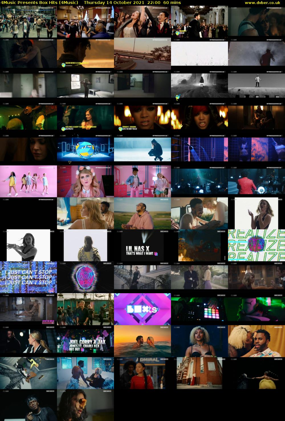 4Music Presents Box Hits (4Music) Thursday 14 October 2021 22:00 - 23:00