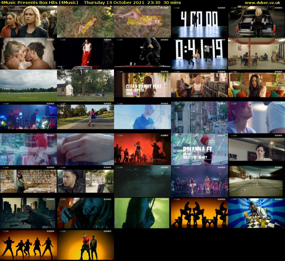 4Music Presents Box Hits (4Music) Thursday 14 October 2021 23:30 - 00:00