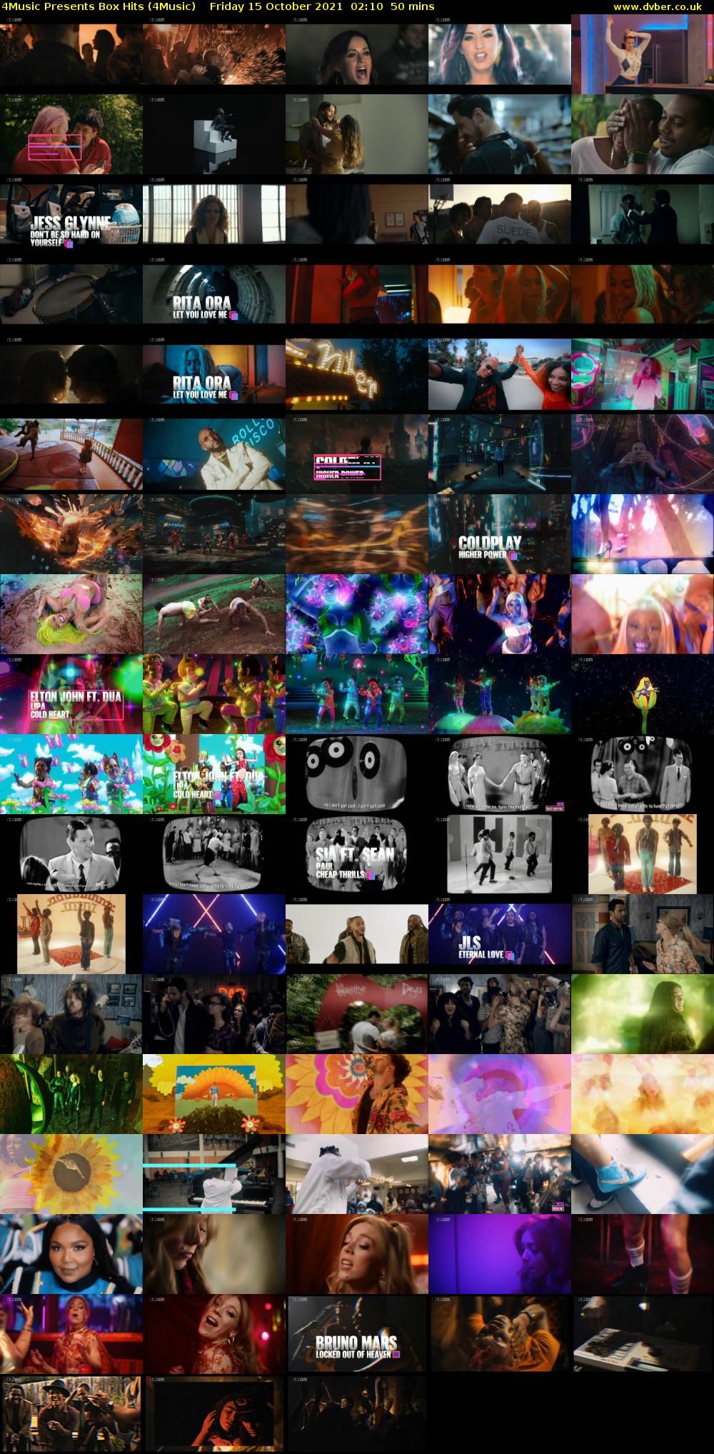 4Music Presents Box Hits (4Music) Friday 15 October 2021 02:10 - 03:00