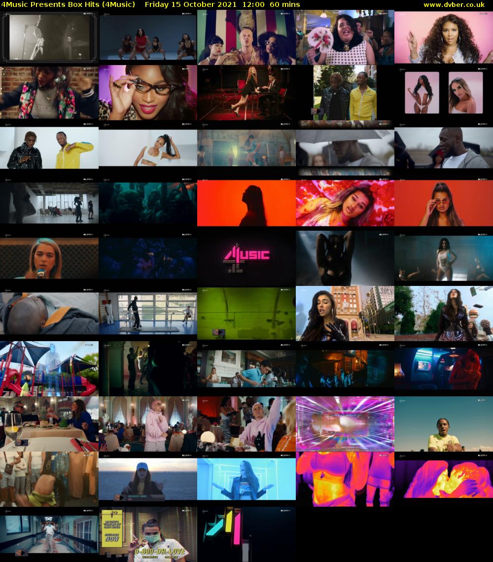 4Music Presents Box Hits (4Music) Friday 15 October 2021 12:00 - 13:00