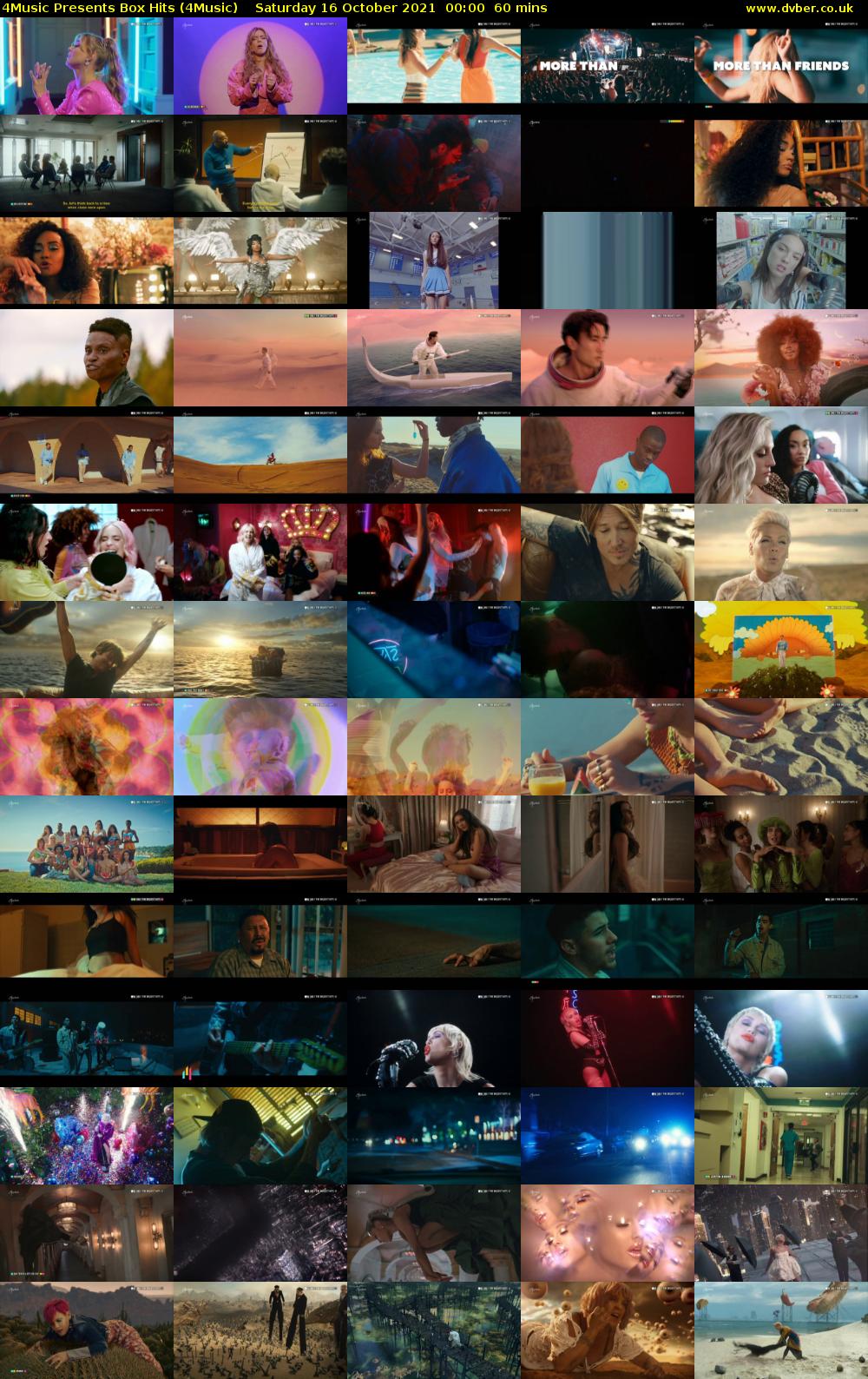 4Music Presents Box Hits (4Music) Saturday 16 October 2021 00:00 - 01:00