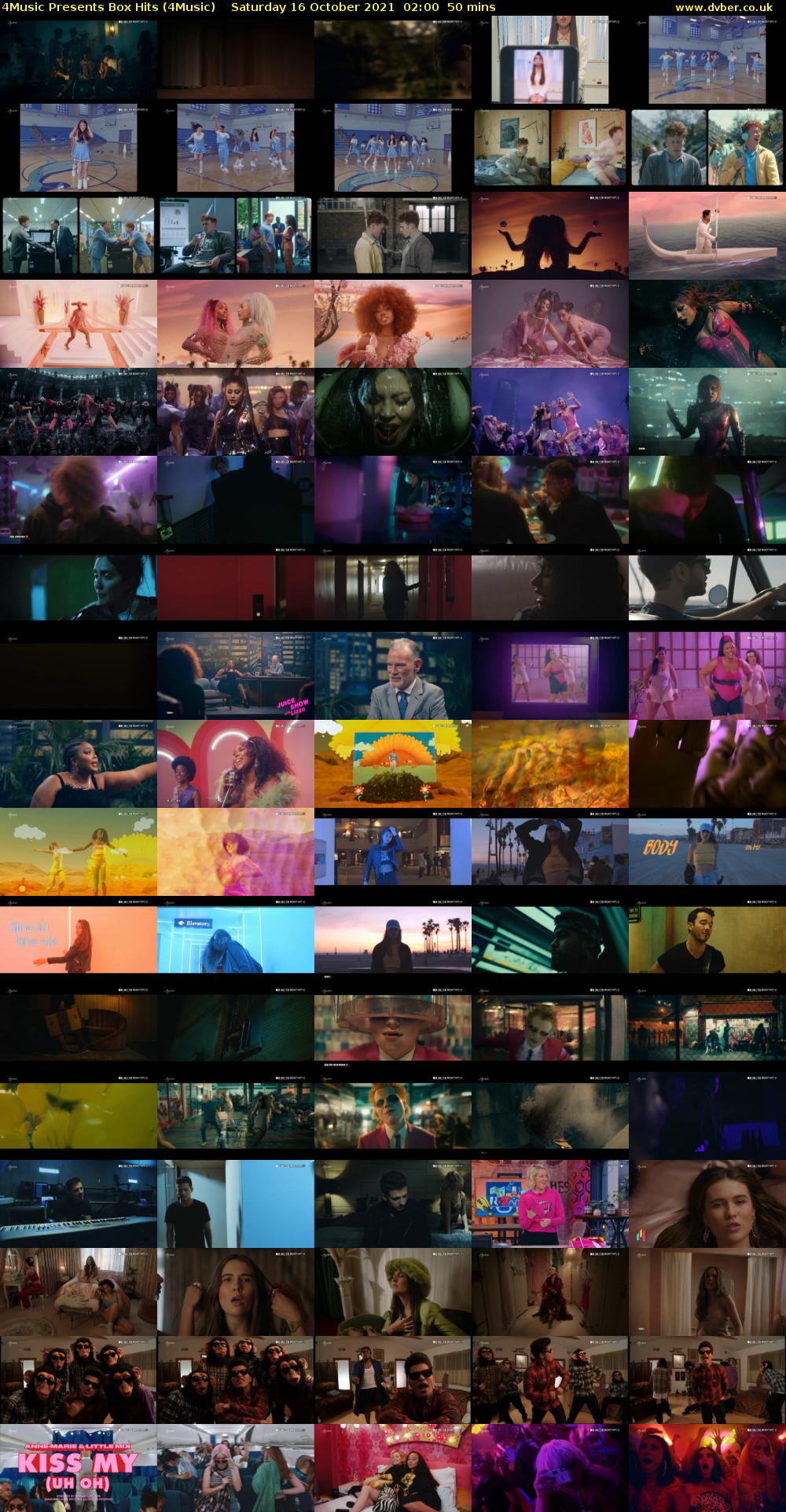4Music Presents Box Hits (4Music) Saturday 16 October 2021 02:00 - 02:50
