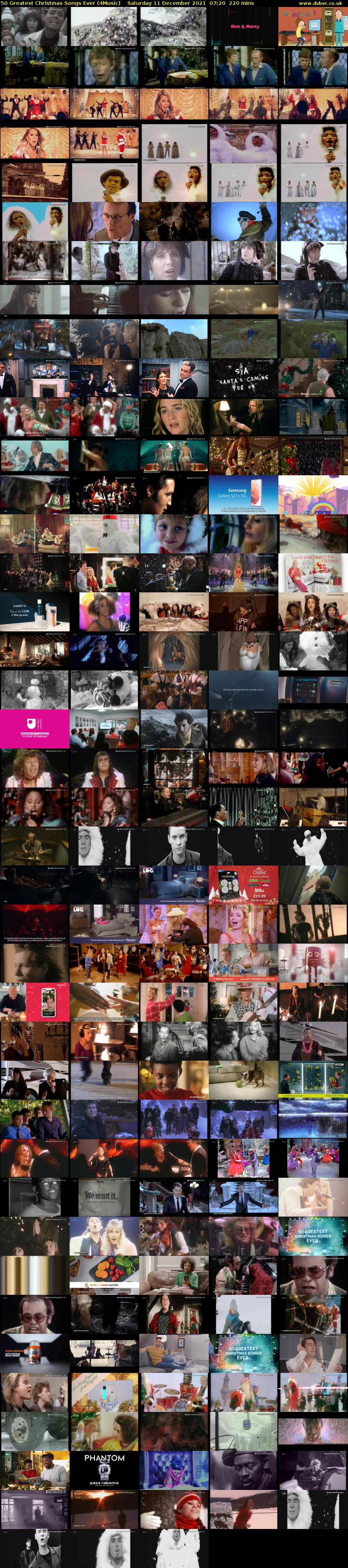 50 Greatest Christmas Songs Ever (4Music) Saturday 11 December 2021 07:20 - 11:00