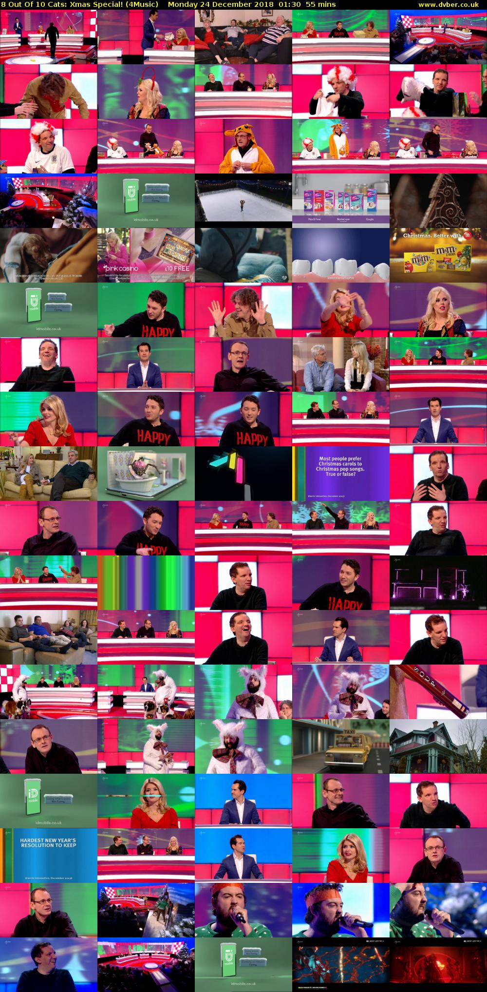 8 Out Of 10 Cats: Xmas Special! (4Music) Monday 24 December 2018 01:30 - 02:25