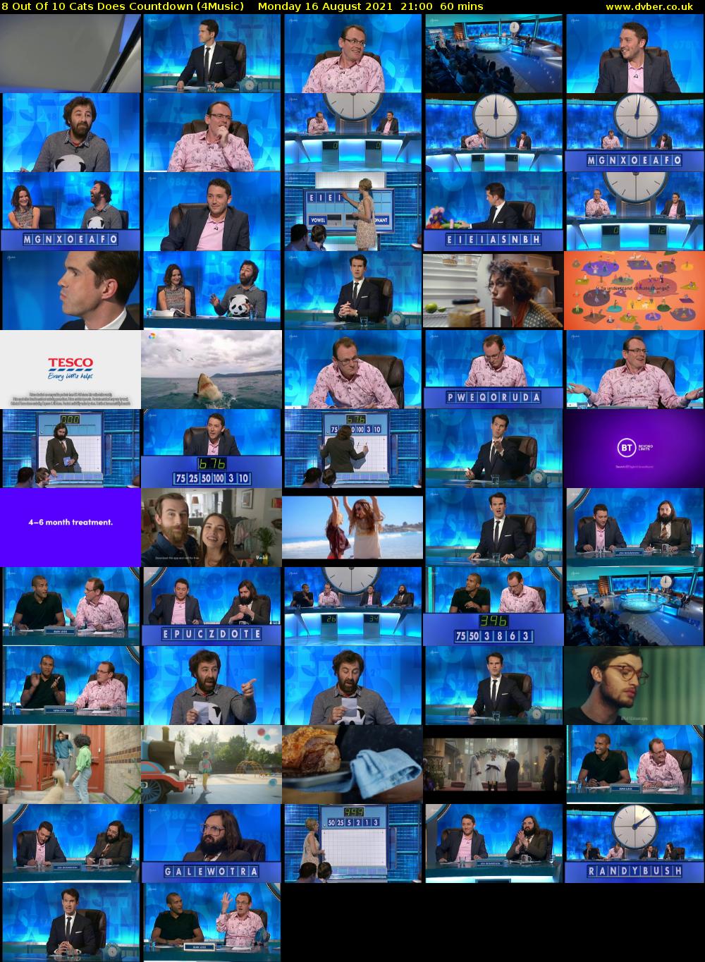 8 Out Of 10 Cats Does Countdown (4Music) Monday 16 August 2021 21:00 - 22:00