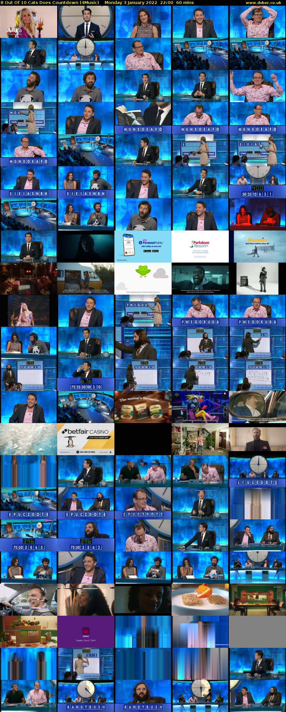 8 Out Of 10 Cats Does Countdown (4Music) Monday 3 January 2022 22:00 - 23:00