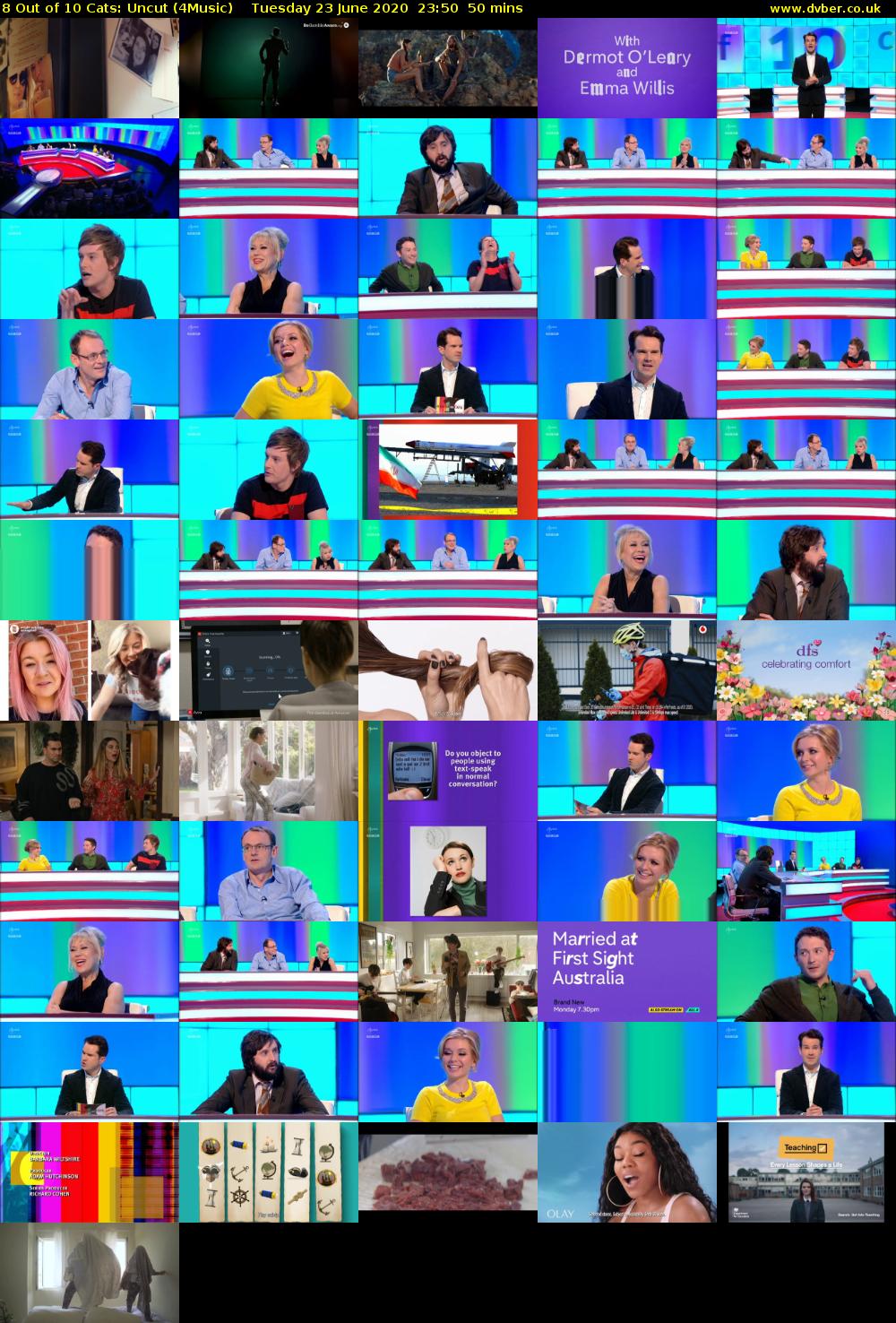 8 Out of 10 Cats: Uncut (4Music) Tuesday 23 June 2020 23:50 - 00:40