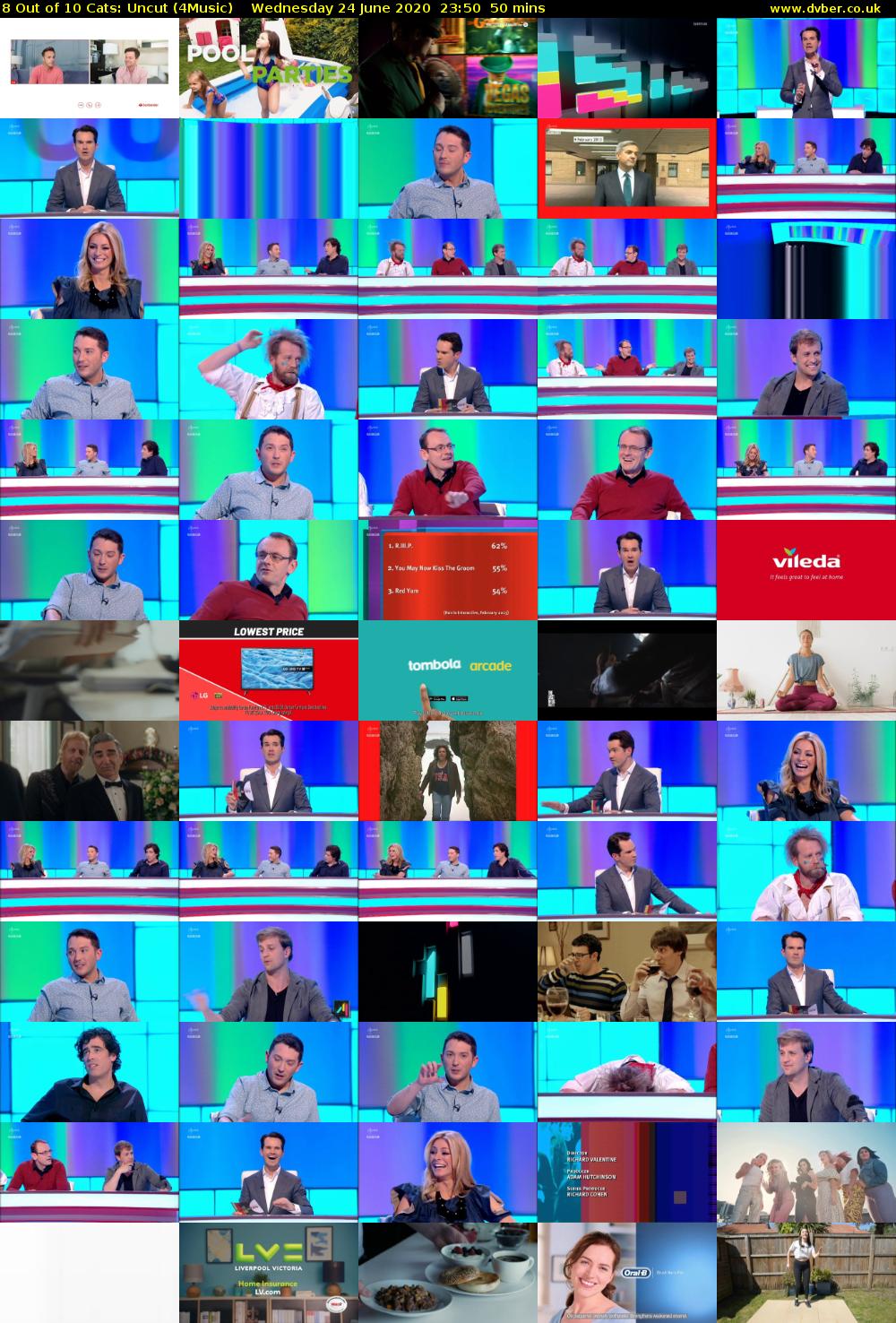 8 Out of 10 Cats: Uncut (4Music) Wednesday 24 June 2020 23:50 - 00:40