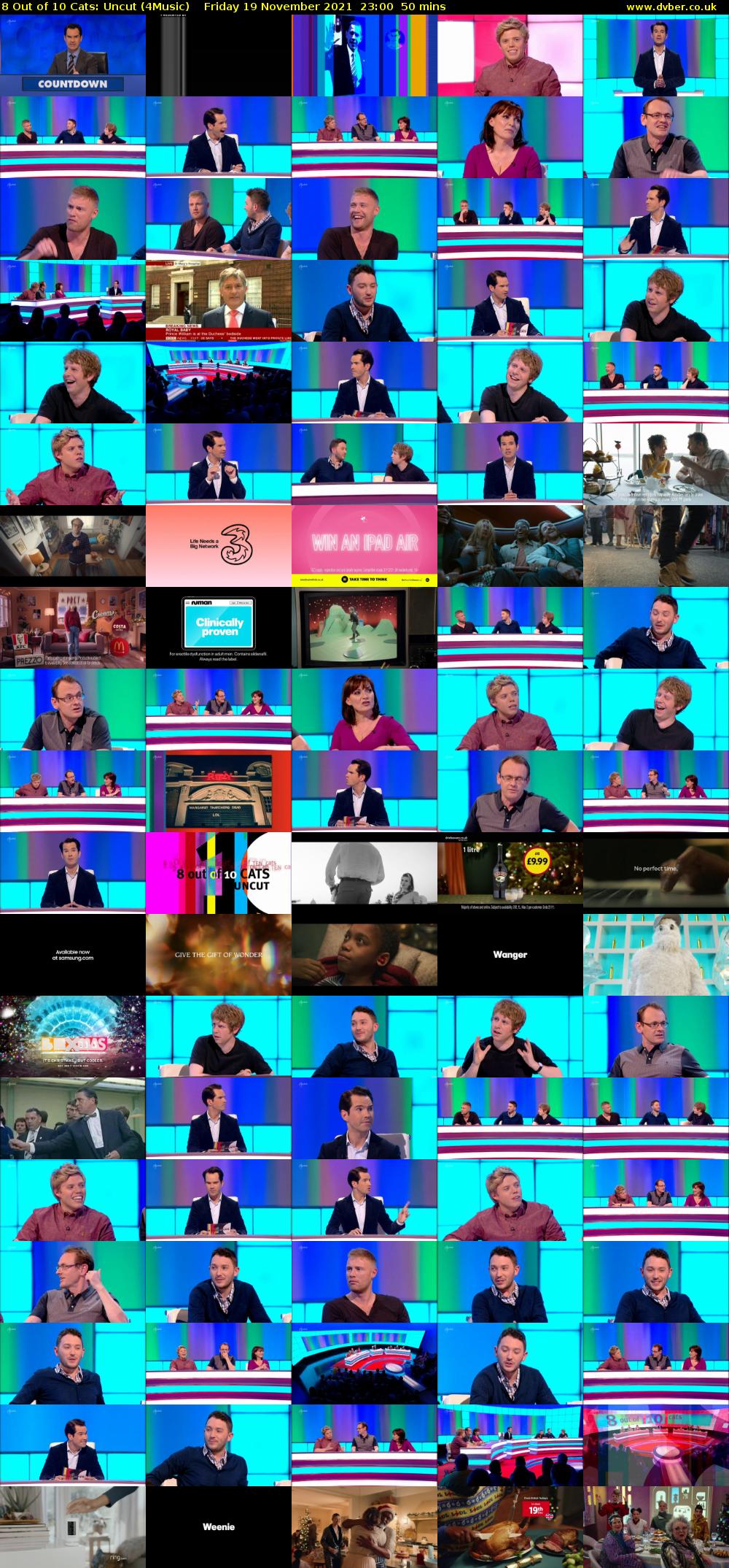 8 Out of 10 Cats: Uncut (4Music) Friday 19 November 2021 23:00 - 23:50